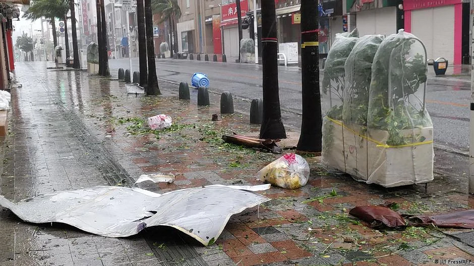 While Okinawa is used to tropical storms, they generally arrive later in the year (photo: JIJI Press/AFP)