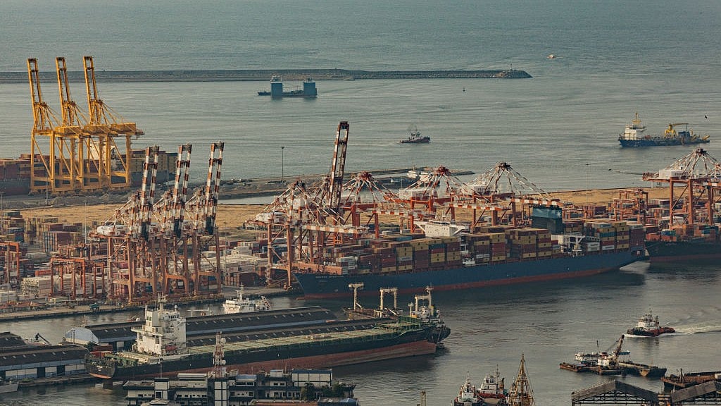 Indian naval ship 'Delhi' docks in Colombo on three-day visit 