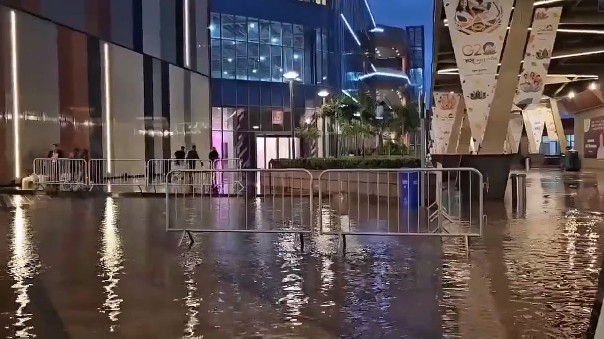 Video of flooded Bharat Mandapam goes viral, govt says 'misleading'