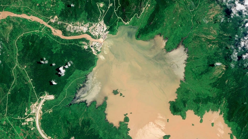 Satellite Image of the Grand Ethiopian Renaissance Dam reservoir filling. (photo: Gallo Images/Orbital Horizon/Copernicus Sentinel Data 2020)