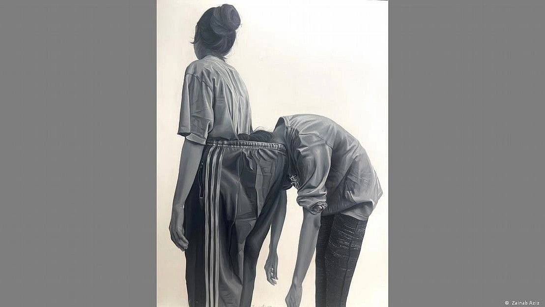 A Zainab Aziz artwork humorfully commenting on how women are being controlled by a patriarchal society (Photo: Zainab Aziz)