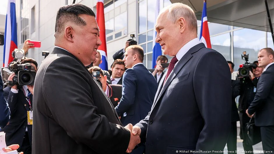 Kim and Putin already met once amid much fanfare, and the war in Ukraine, in Russia last year. (photo: DW)