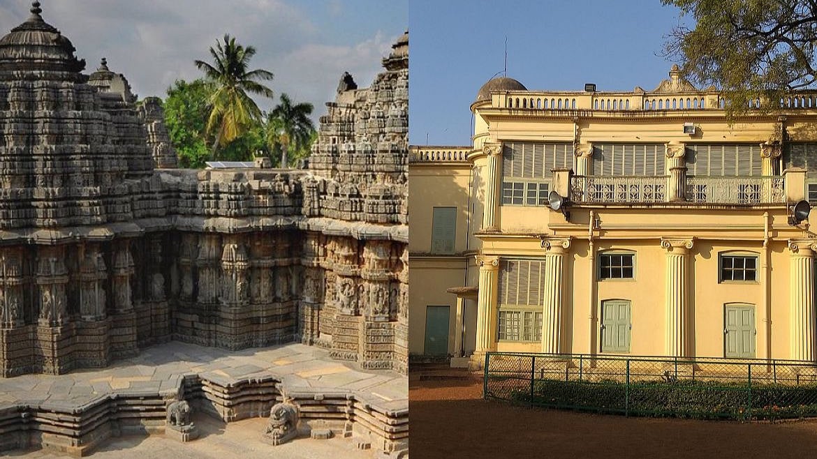 Hoysala ensemble (left) and Santiniketan (right) are the newest Indian entrants to the World Heritage List (photo: UNESCO/ Wikipedia)