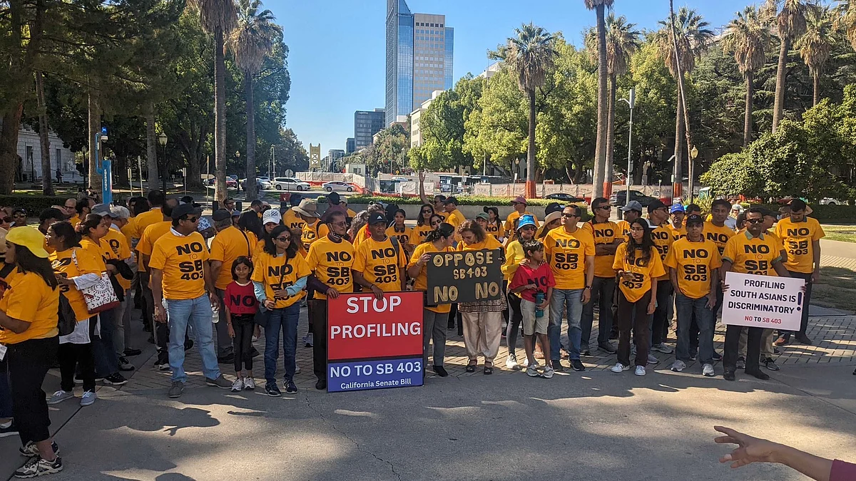 Some of California's Hindu community claims that the new bill will encourage racial profiling of Hindus (photo: @HinduAmerican/ X)