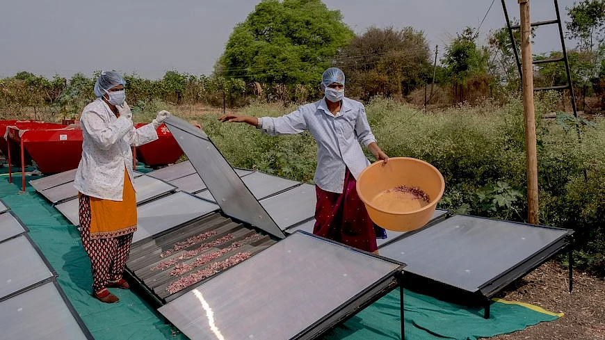 S4S helps female farmers turn preserved waste into valuable products like ketchup and connecting them to commercial buyers, sharing most of the profits [Photo: @NextBillion/X (formerly Twitter)]