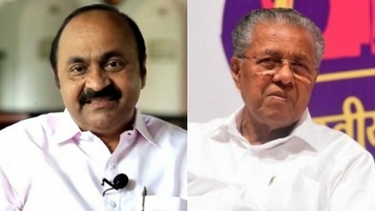 V. D. Satheesan (left) Pinarayi Vijayan (right) (photo: IANS)