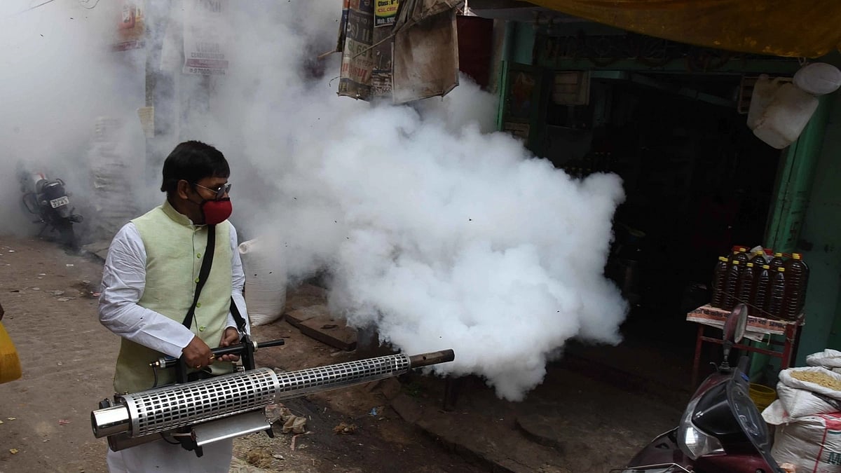 Bihar chief minister Nitish Kumar directed Bihar's health department to take precautionary measures like conducting fogging in various localities to combat Patna's dengue surge (photo: Indrajit Dey/IANS)