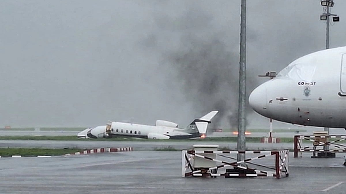 3 hurt as private aircraft with 8 onboard skids, crash lands at Mumbai airport