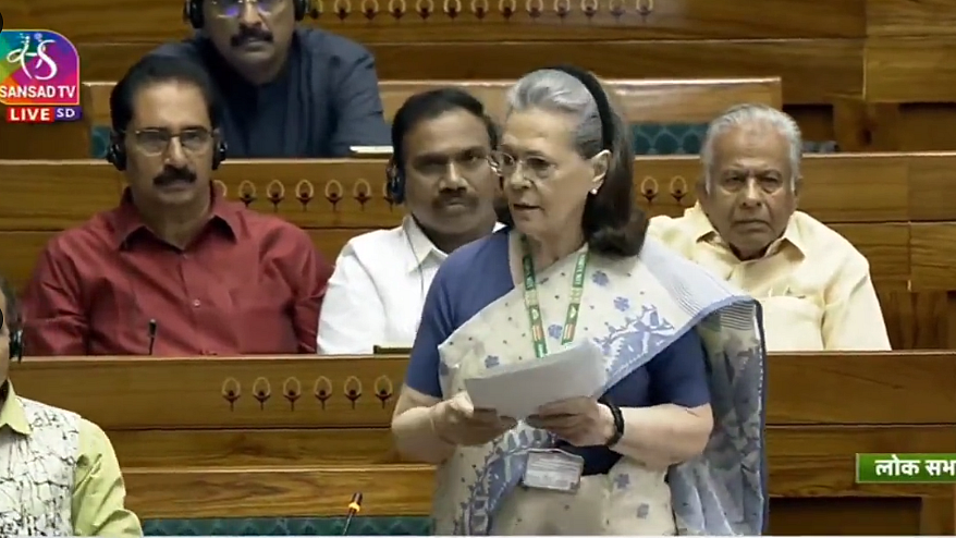 Congress leader Sonia Gandhi photo: Sansad TV)