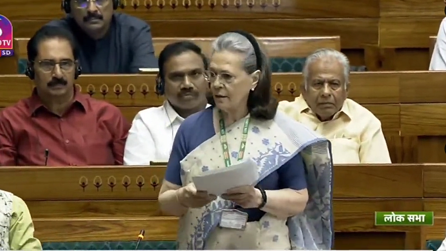 This will be the first time that Sonia Gandhi (pictured) will not contest in the Lok Sabha election since entering politics nearly two and a half decades ago. (photo: Sansad TV)