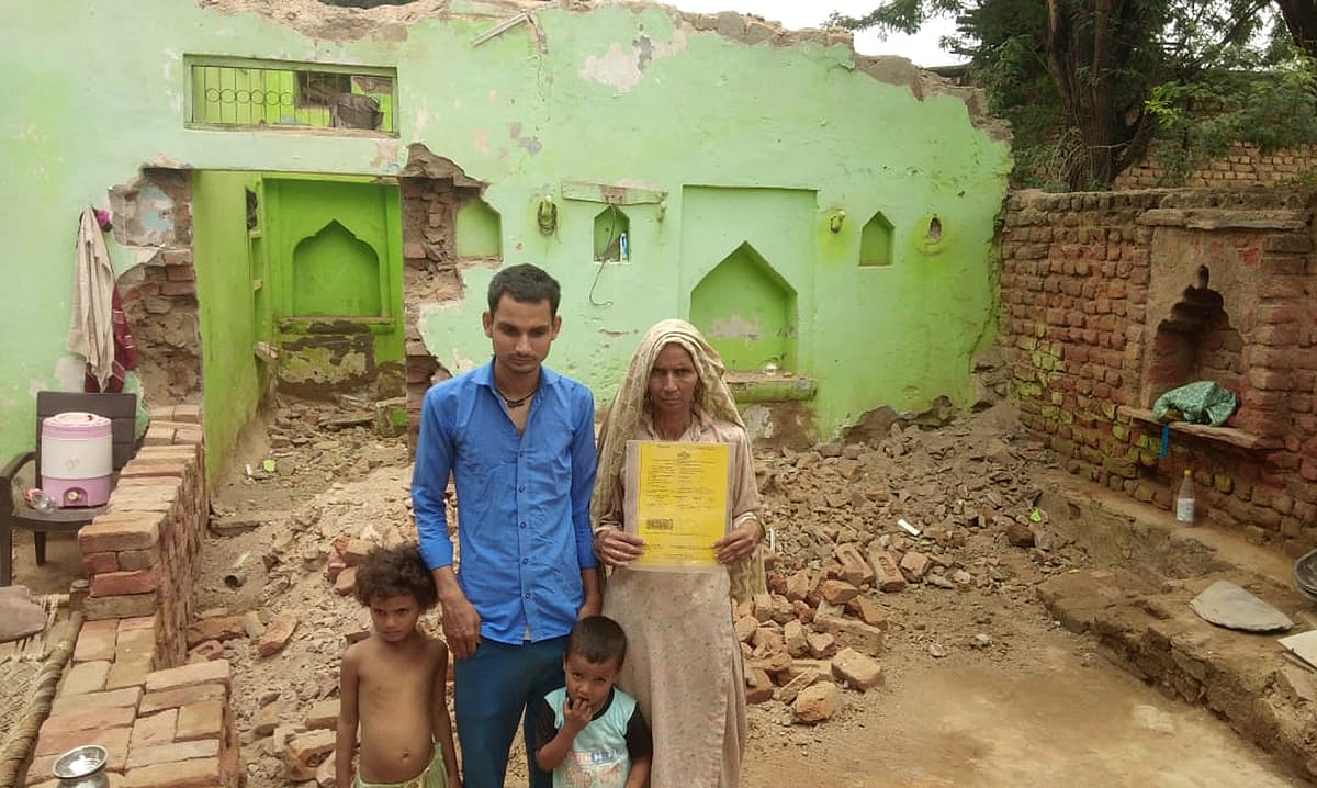 Akbari Begum (58) was allotted land  in Nagina under a govt scheme. Yet her house was demolished