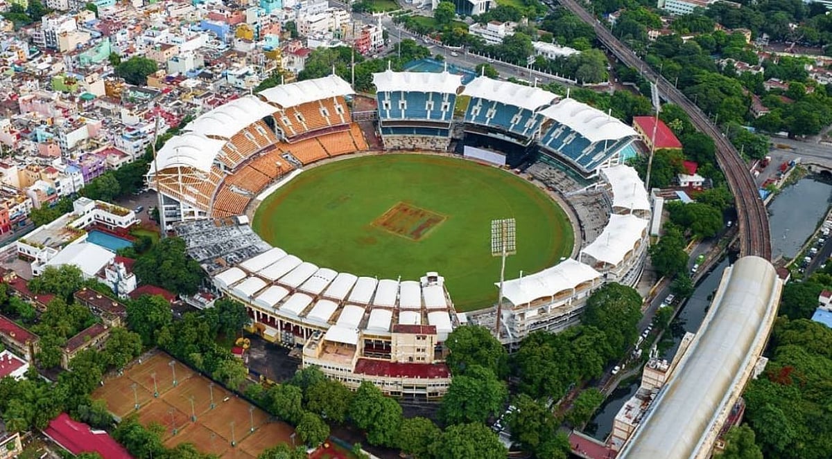 Chennai's M.A. Chidambaram Stadium saw India's first Test win in 1952.(photo: TNCA/X)