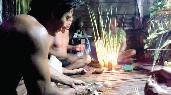 The practice of spiritual and healing rituals is common
in Nicobarese homes (Photo: Manish Chandi)