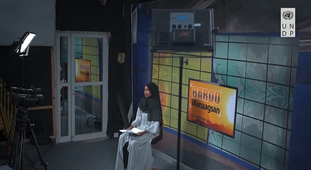 The team of journalists focuses on critical topics such as gender-based violence, women in politics, and female entrepreneurship (Photo: UNDP in Somalia/Facebook)