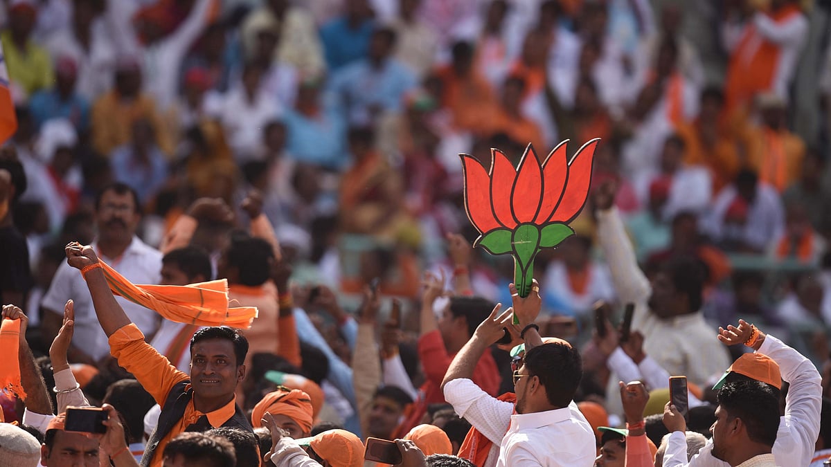 File photo of a BJP supporter at a rally (photo: Getty Images)