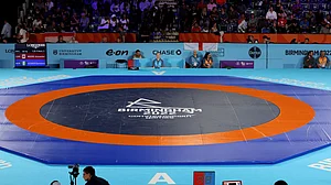 Indian wrestler Abhimanyu scores upset win at world championships