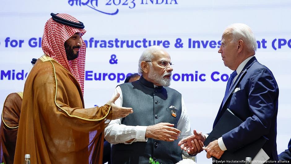 Saudi Arabia's Crown Prince, PM Narendra Modi and US President Joe Biden  at the recent G20 summit (photo: DW)