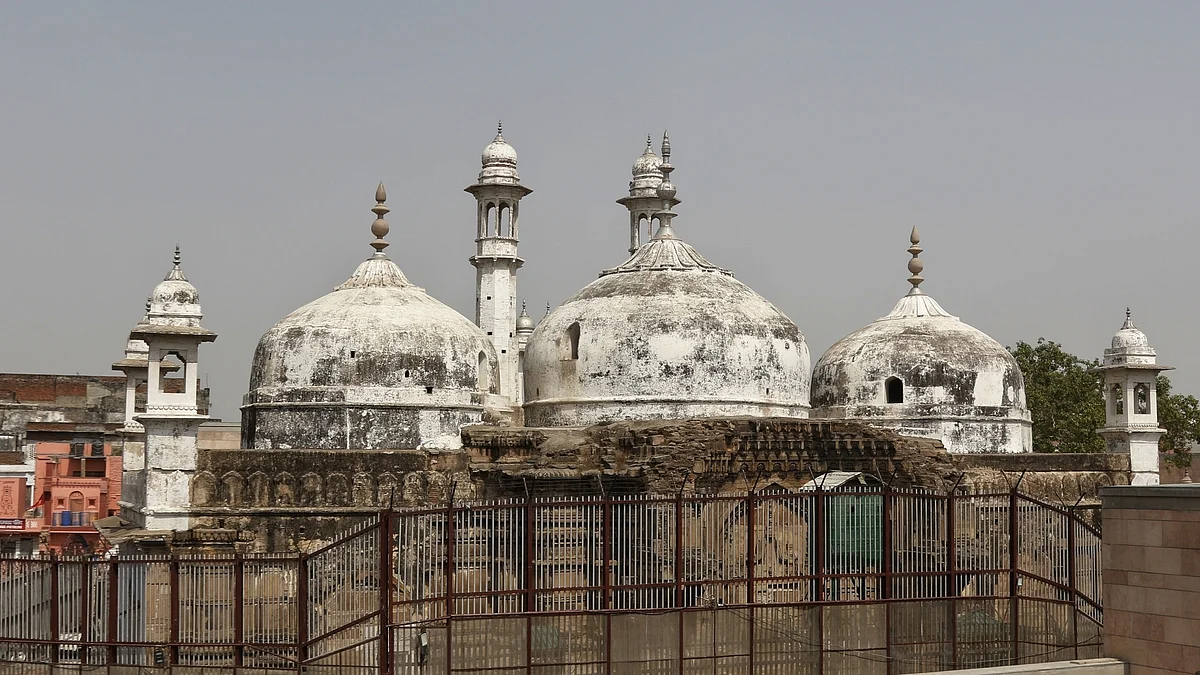 The Gyanvapi Masjid in Varanasi sits right next to the Kashi Vishwanath temple, and there are claims that the mosque is built upon a site that originally housed a Hindu shrine (photo: IANS)