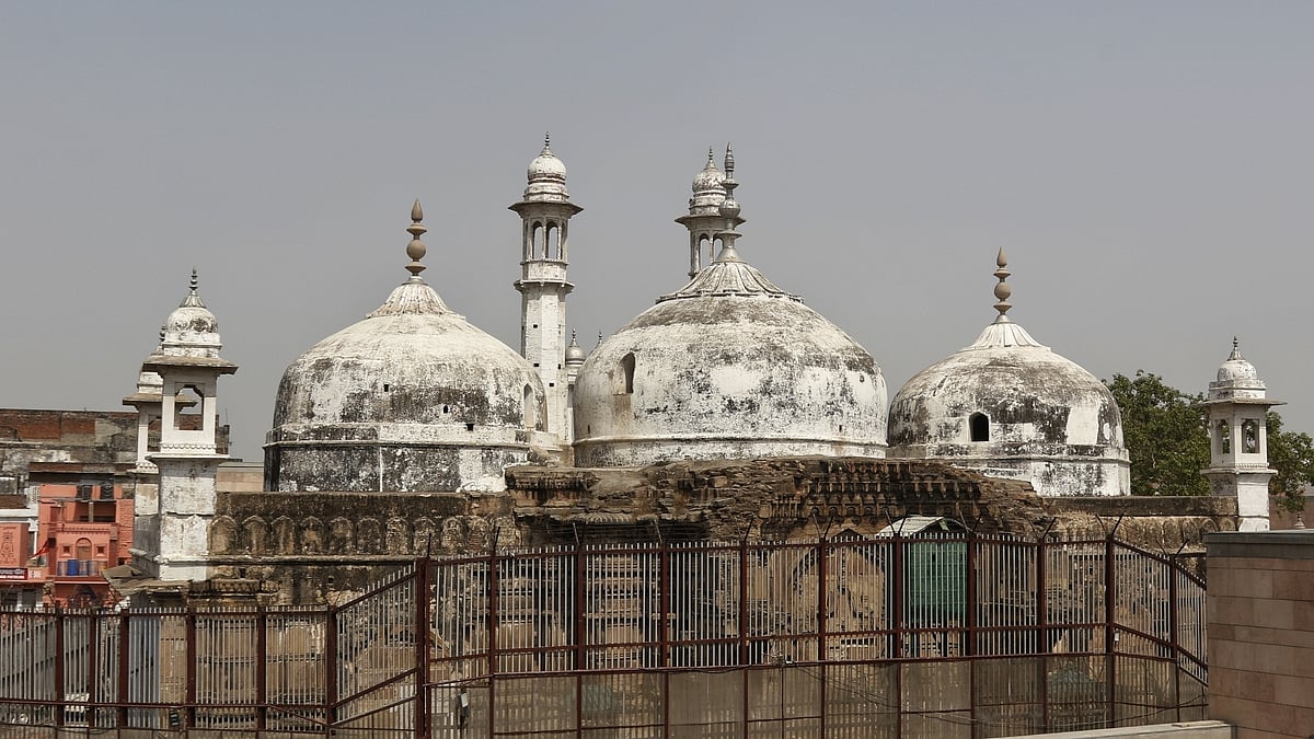 The Gyanvapi Masjid in Varanasi sits right next to the Kashi Vishwanath temple, and there are claims that the mosque is built upon a site that originally housed a Hindu shrine (photo: IANS)