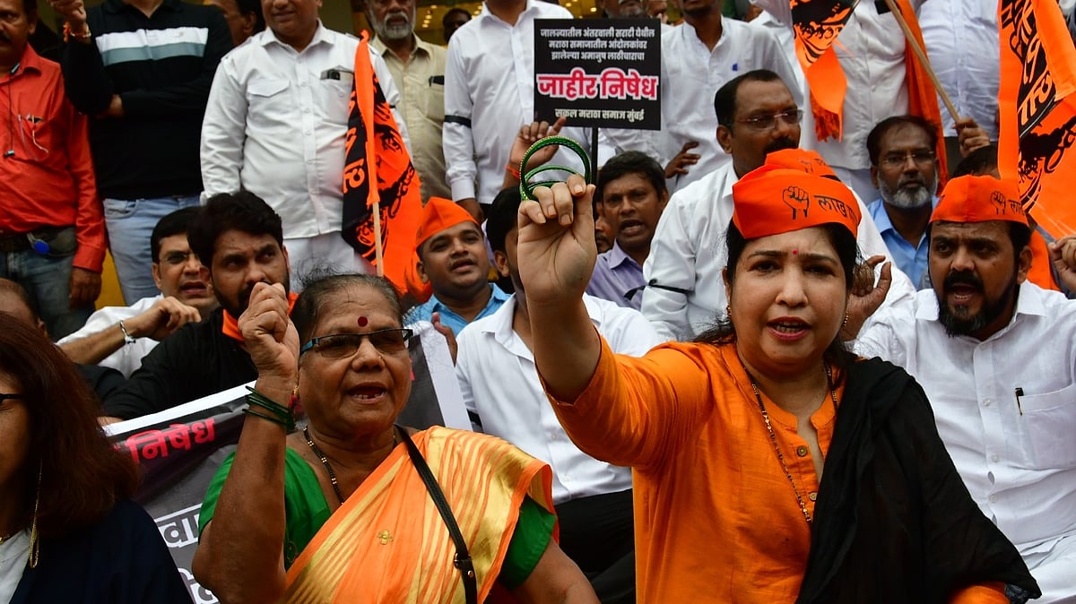  A Maratha quota protest in Maharashtra (photo: Getty Images)