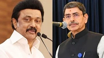TN government led by MK Stalin (left) files plea in Supreme Court, alleges governor RN Ravi has positioned himself as political rival (photo: IANS)