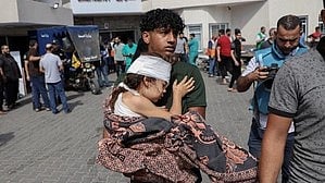 Israeli attacks had so far killed 65 medical staff, destroyed 25 ambulances, and made 12 hospitals and 32 health centres in the Palestinian enclave inoperable says Palestinian spokesman (photo: IANS)