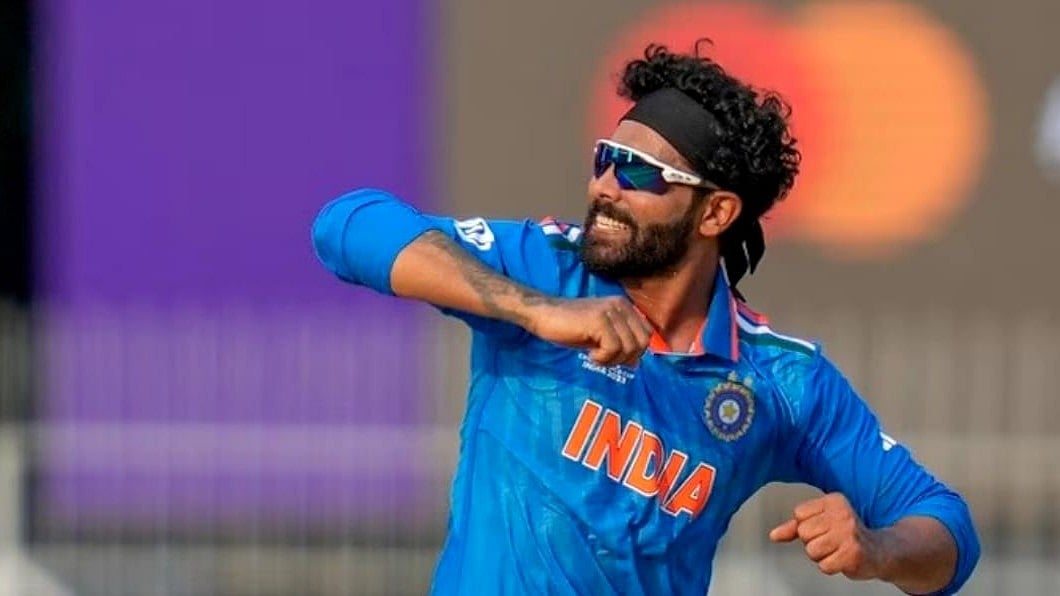 Ravindra Jadeja in jubilation during his three-wicket haul (Photo: Getty Images) 