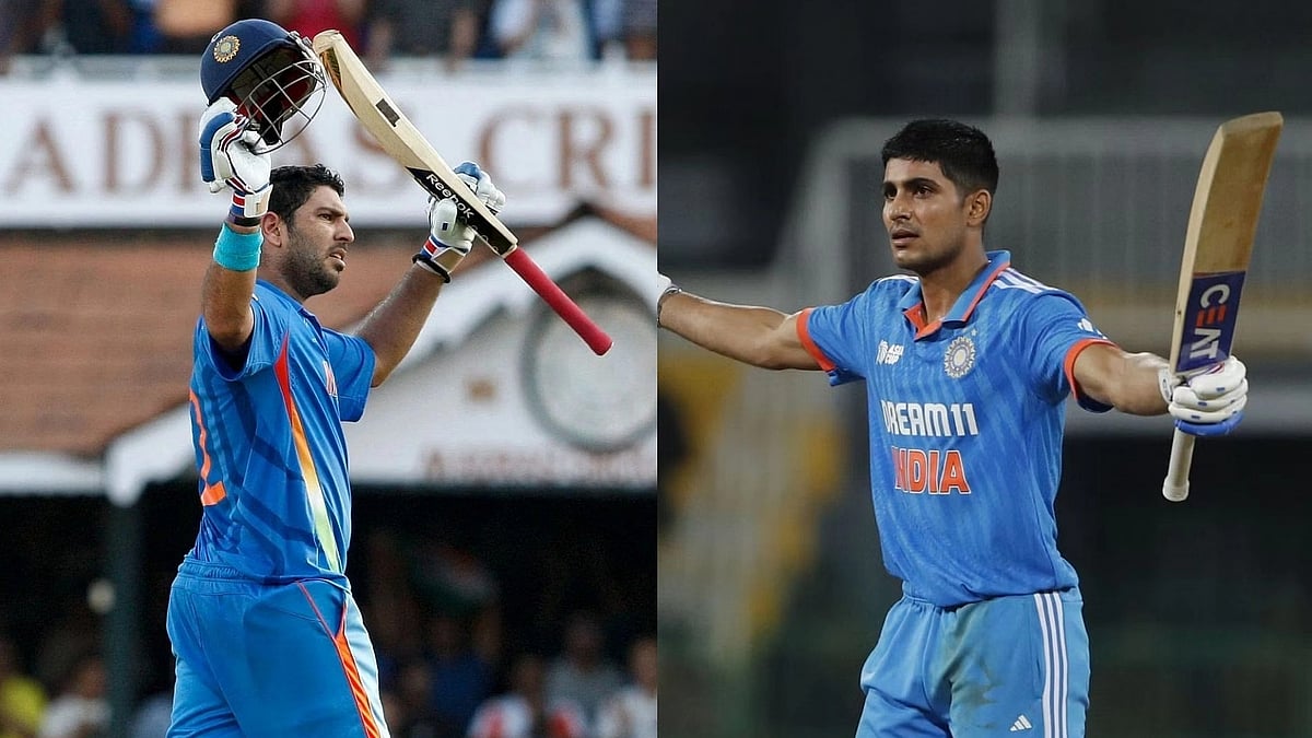 Indian cricketers Yuvraj Singh (left) and Shubman Gill (photos: Getty Images)