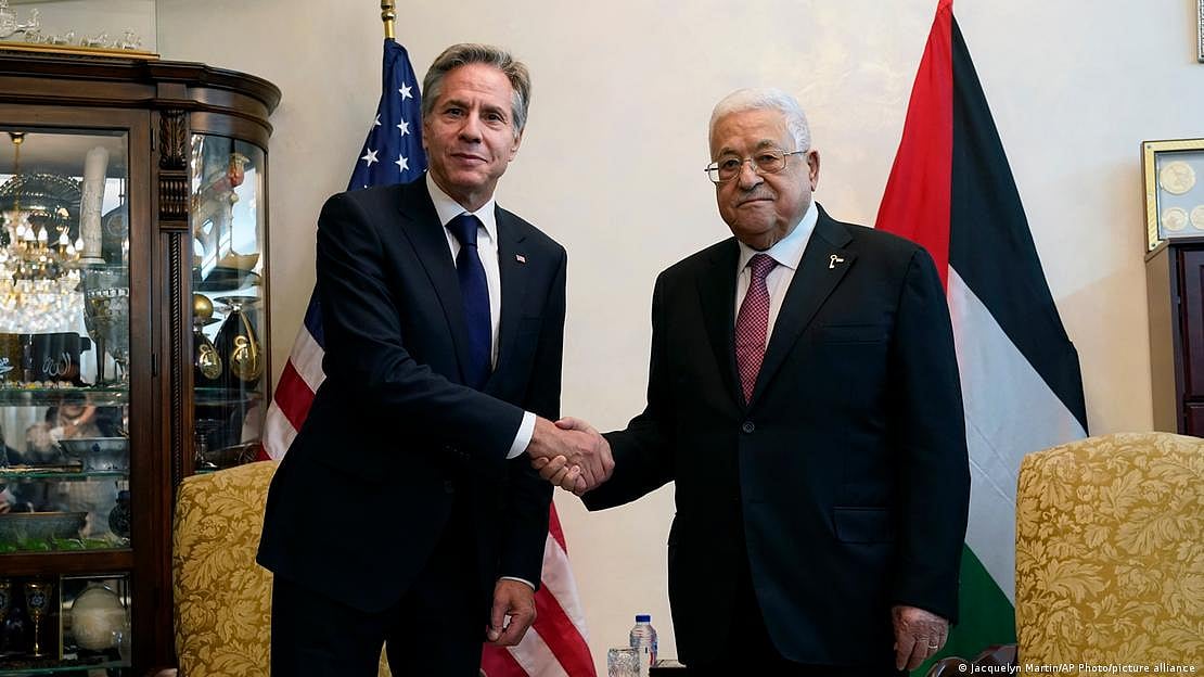 US Secretary of State Antony Blinken met President Mahmoud Abbas in Jordan (Photo: DW)