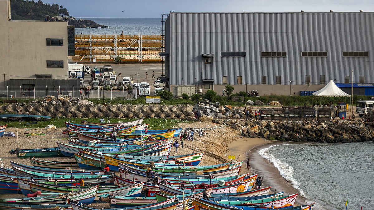 Vizhinjam transshipment container port, developed by Adani Ports, in Kerala is expected to help India grab a bigger slice of the international maritime trade currently dominated by China (photo: Prashanth Vishwanathan/Bloomberg via Getty Images)