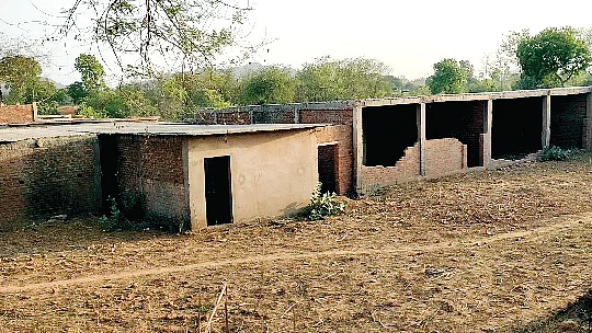 The plots in Kursa village which are being taken over for the railway project. (Photos: Kashif Kakvi)