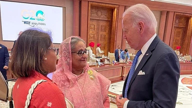 US President Joe Biden and Bangladesh PM Sheikh Hasina at G20 summit in New Delhi (photo courtesy: Bangladesh High Commission)