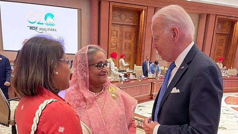 US President Joe Biden and Bangladesh PM Sheikh Hasina at G20 summit in New Delhi (photo courtesy: Bangladesh High Commission)
