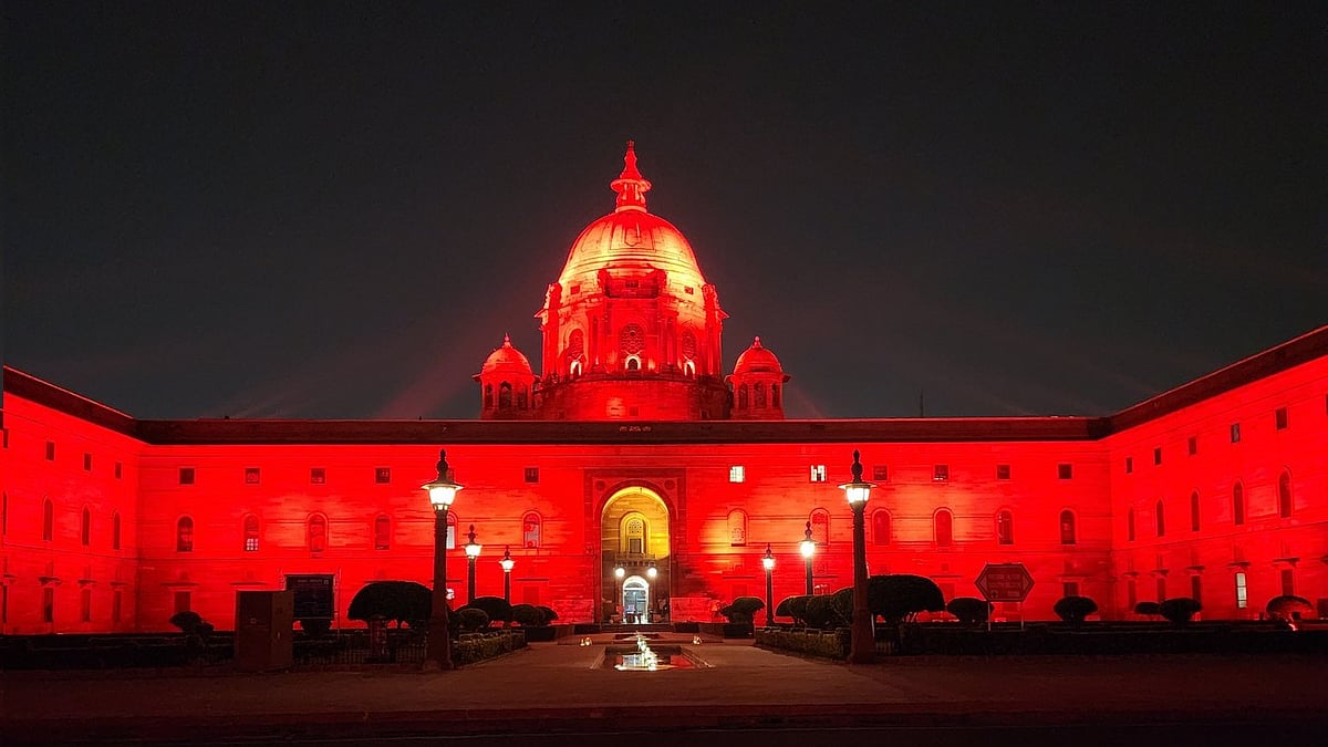Rashtrapati Bhawan illuminated in red to spread awareness on dyslexia