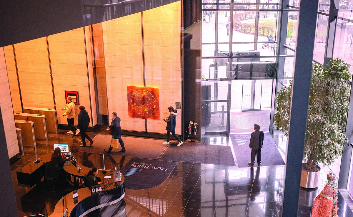 A corporate office in London
