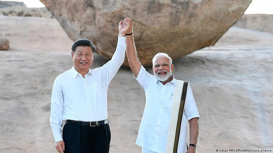 Chinese President Xi Jinping and Indian President Narendra Modi (photo: DW)