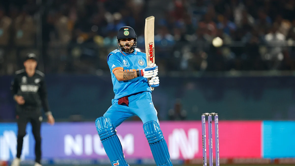Virat Kohli smashed 95 off 105 balls against New Zealand in ICc World Cup on Sunday, 22 Oct (Photo: @BCCI)