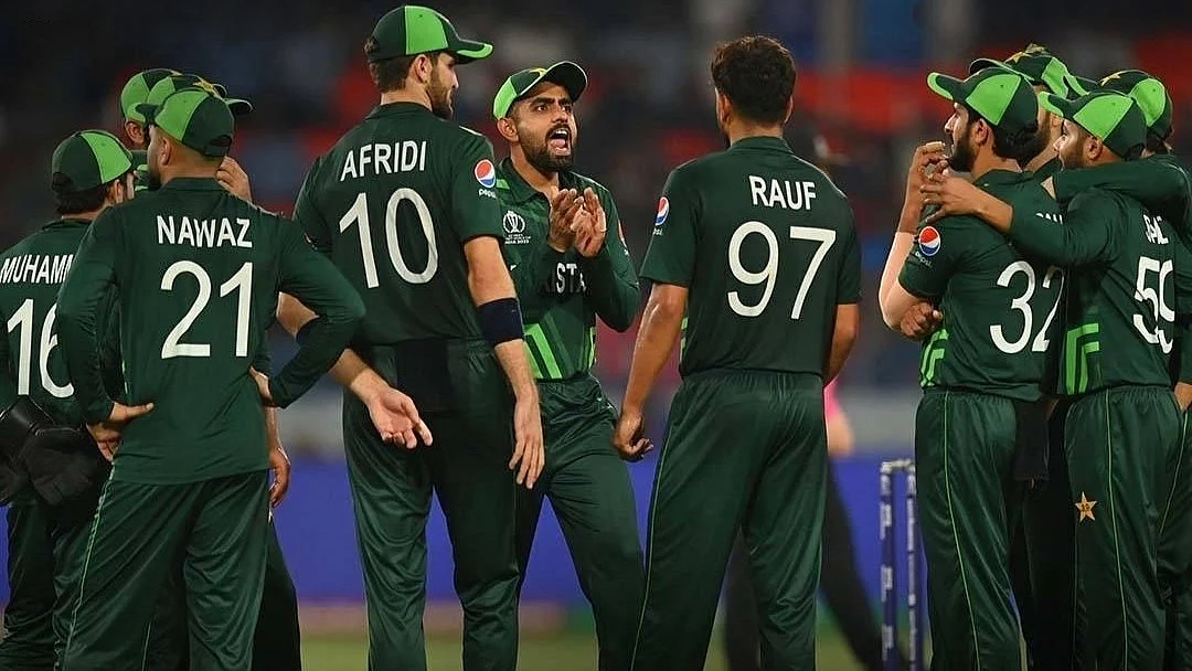 Doubts prevail about whether Pakistani media and fans can watch their team in action at Ahmedabad on 14 October (photo: @hamxashahbax21/X)