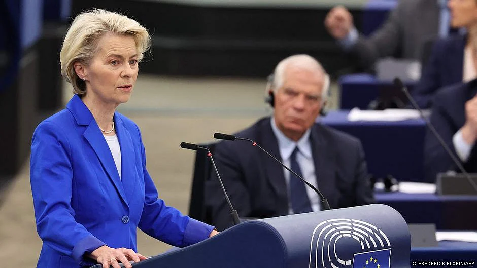 During a debate, members of the European Parliament tempered words of solidarity for Israel with rebukes (photo: DW)