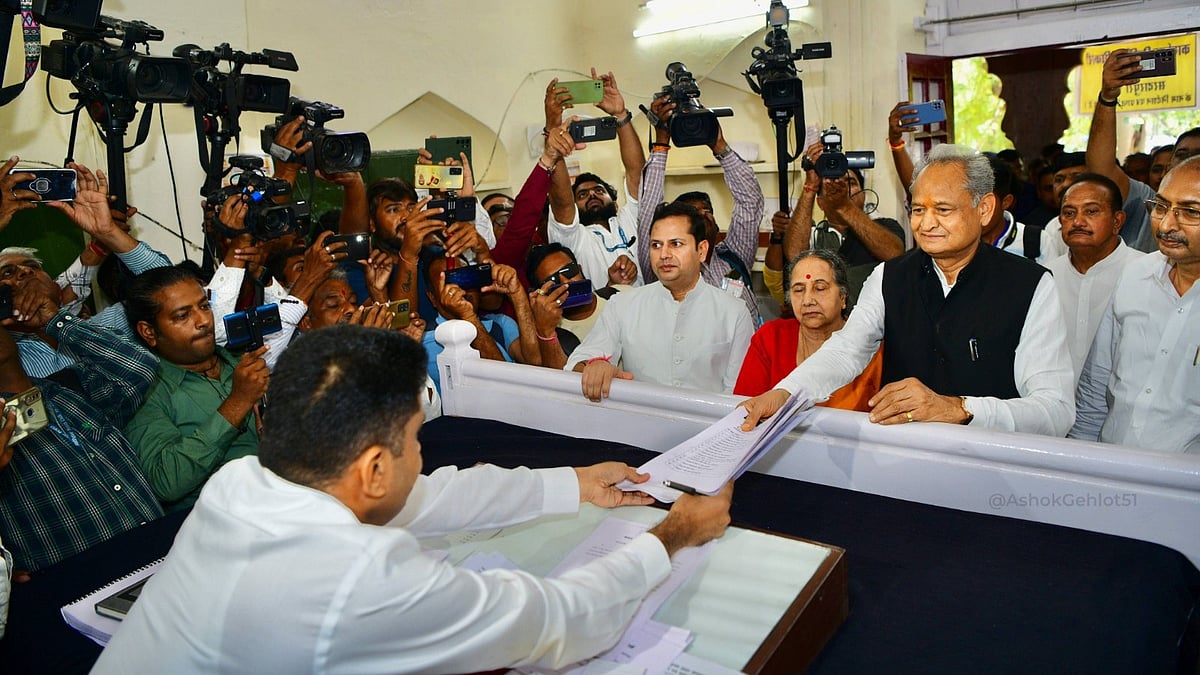 Rajasthan polls: Ashok Gehlot files papers from Sardarpura, Kharge seeks votes 