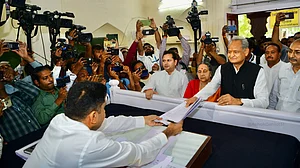 Rajasthan polls: Ashok Gehlot files papers from Sardarpura, Kharge seeks votes