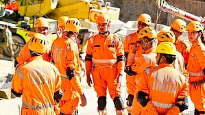 Rescue personnel at the Silkyara tunnel site (photo: IANS)