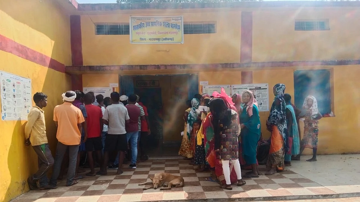Voting underway in Chhattisgarh's Narayanpur district (photo courtesy: ECI)
