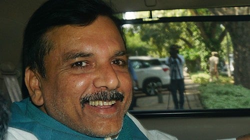 AAP MP Sanjay Singh was arrested on 4 October (photo: IANS)