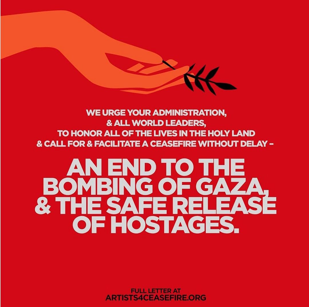 International artists call for Gaza ceasefire NOW