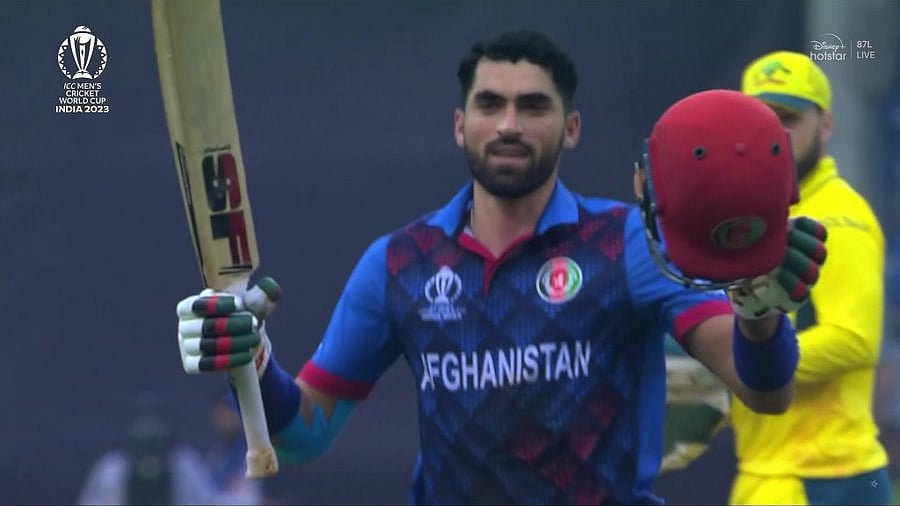 Ibrahim Zadran, Afghanistan's sturdy opener, made history when he became the first Afghan to score a century in the 50-overs showpiece with an unbeaten 129 at the Wankhede Stadium on Tuesday (Photo: X)