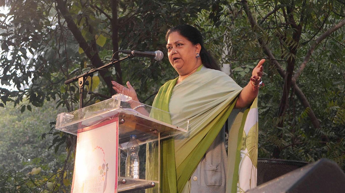 A fierce contest between the incumbent Congress and the BJP is expected in Rajasthan, the results of which might decide Vasundhara Raje's final political fate too (photo: Himanshu Vyas/Hindustan Times via Getty Images)