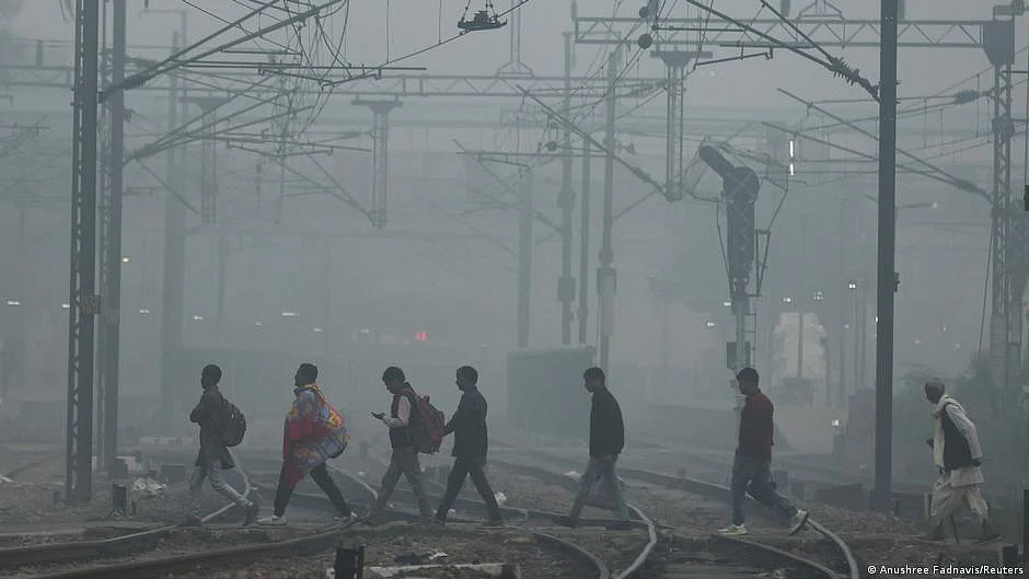 Air pollution was 'severe' in parts of the Indian capital (photo: DW)