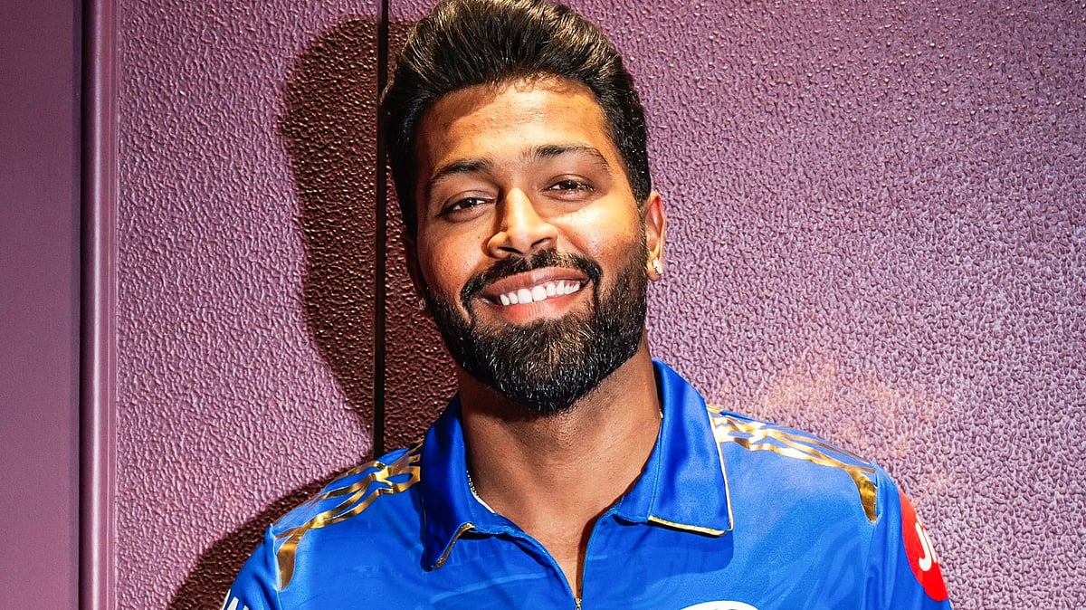 Hardik Pandya is back in his Mumbai Indians jersey (photo: @hardikpandya7/ X) 