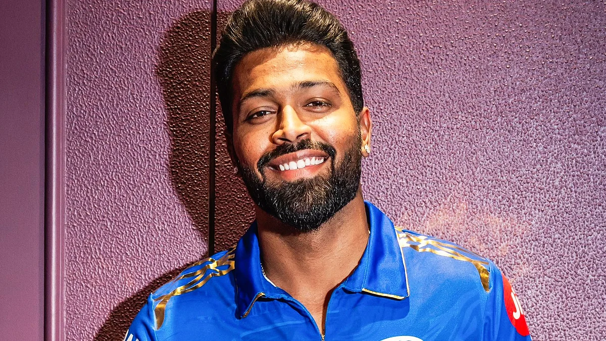 Hardik Pandya is back in his Mumbai Indians jersey (photo: @hardikpandya7/ X) 